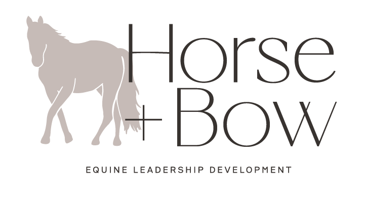 Horse + Bow Equine Leadership Development Logo Dark