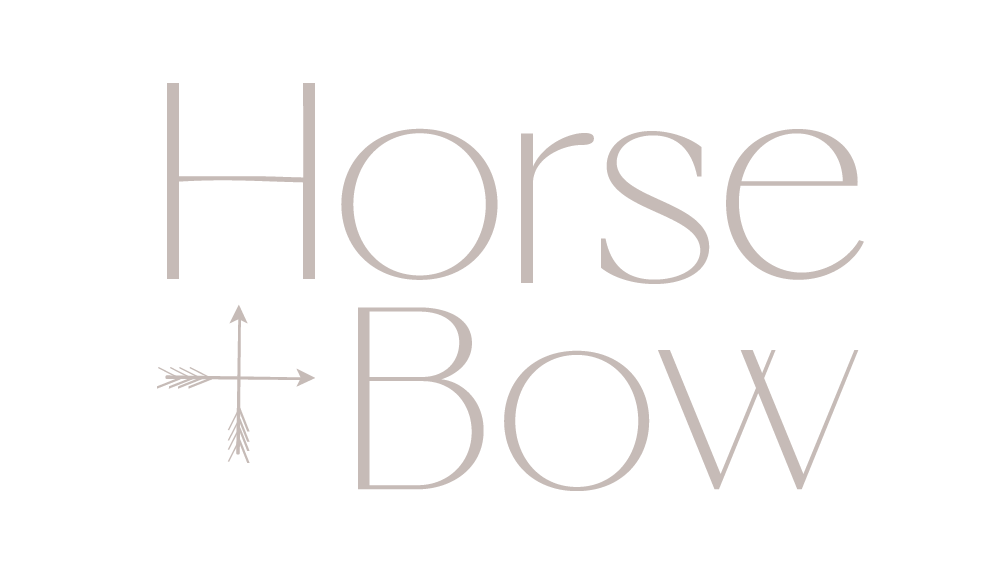 Horse + Bow Logo Light